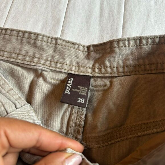prAna Men's Shorts Size 28 Khaki Gray Organic Cotton Outdoors Breathe Work - Picture 7 of 14